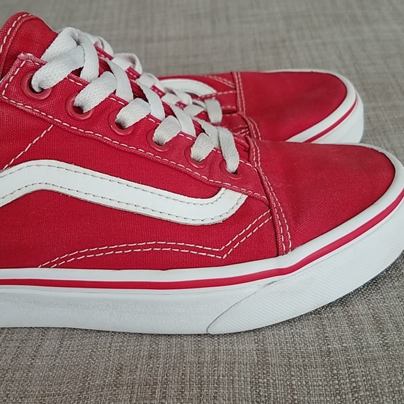 Vans Old Skool Skate Shoes Racing Red - Picture 2 of 6